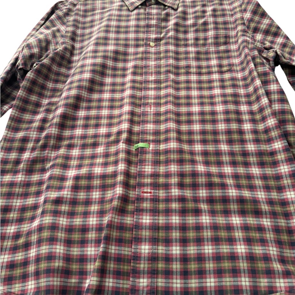 Cremieux Red Plaid 100% Cotton Button-down Men’s Shirt XL - Picture 2 of 3